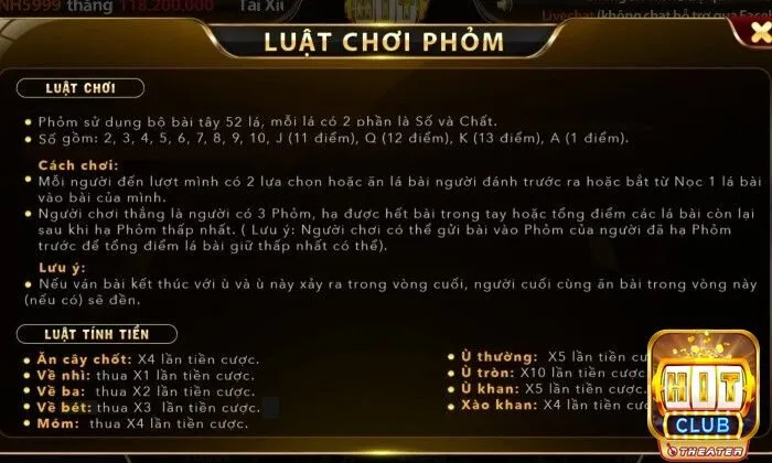 Cách chơi tá lả chắc chắn thắng tại Hitclub 3 Luật chơi tá lả tại Hitclub chi tiết nhất