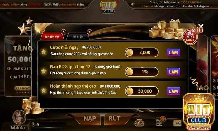 Khuyến mãi Hitclub - Nhiều ưu đãi hấp dẫn tặng người chơi 2 Tổng hợp khuyến mãi hấp dẫn tại cổng game HitClub dành cho cược thủ